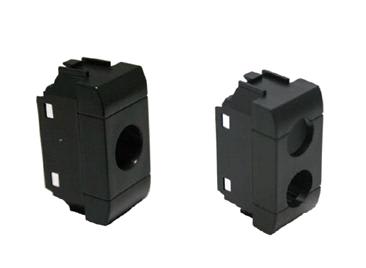 TELEVES - Cover con 1 foro per connettore internazionale e plastiche per prese coassiali.
