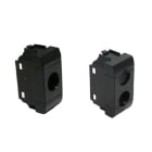 TELEVES - Cover con 1 foro per connettore internazionale e plastiche per prese coassiali.