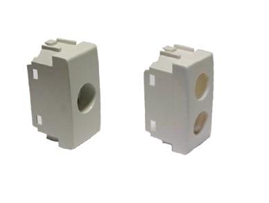 TELEVES - Cover con 1 foro a forma di luna per plastiche delle prese coassiali e 1 connettore.