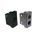 TELEVES - Cover 2 fori tipo Legrand vela nera plastiche per prese coassiali 2 connettori.