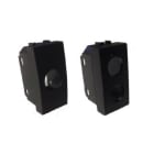 TELEVES - Cover con 1 foro per prese coassiali tipo Vimar Arke nera connettore plastiche.