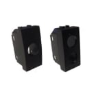 TELEVES - Cover con 1 foro per prese coassiali tipo Vimar Arke nera connettore plastiche.
