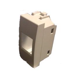 TELEVES - Cover per connettore RJ45 bianca, plastiche per prese dati.