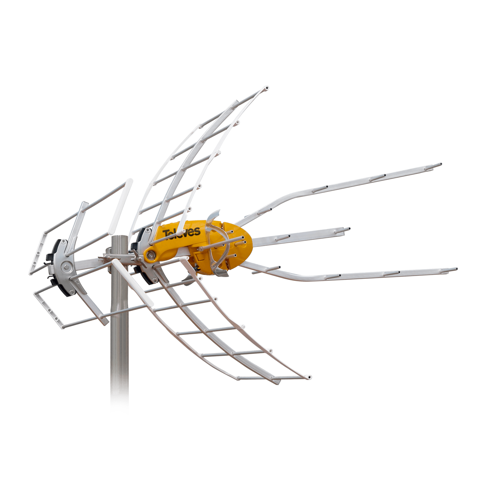 TELEVES - Antenna Ellipse Mix C5-12/21-48 + Alimentazione Singola BIII/UHF, 2do Dividendo Digitale LTE700.