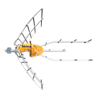 TELEVES - Antenna Ellipse UHF, 1mo Dividendo Digitale LTE790 G38DBI Singolo Connettore.