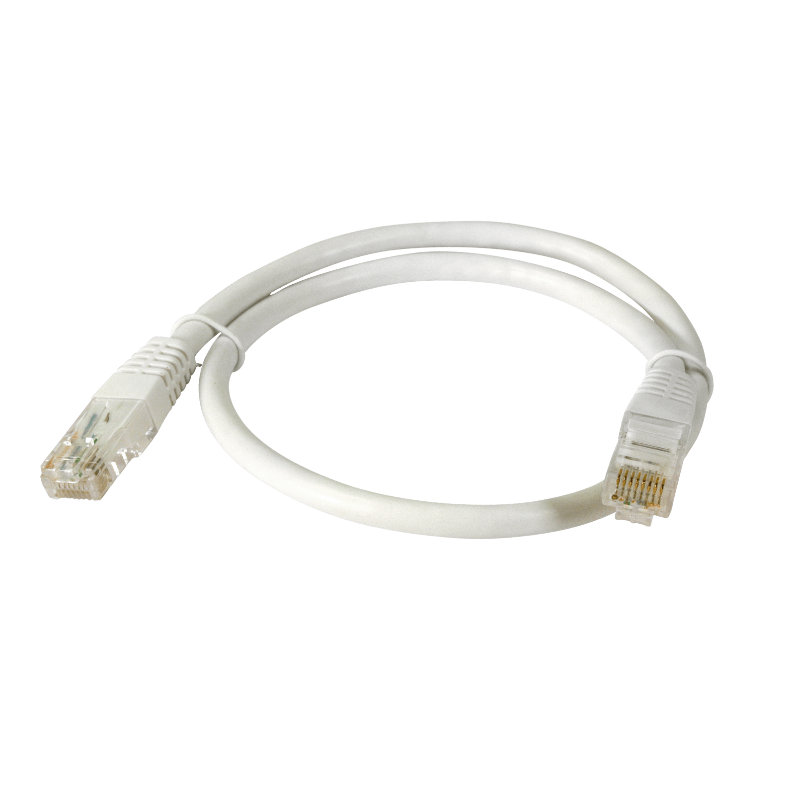 TELEVES - Cavo patch Ethernet Cat6 UTP in rame PVC bianco 0,5m DIY.