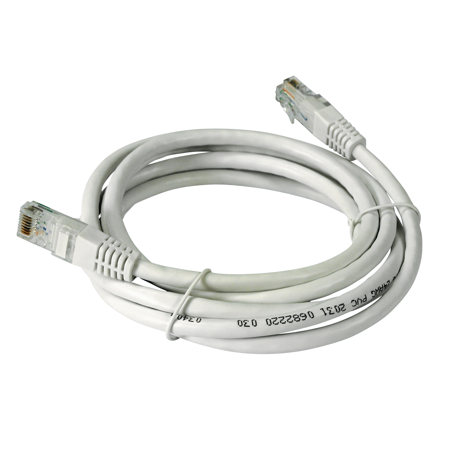 TELEVES - Cavo patch Ethernet Cat6 UTP in rame, 2 metri, PVC bianco, LSFH.