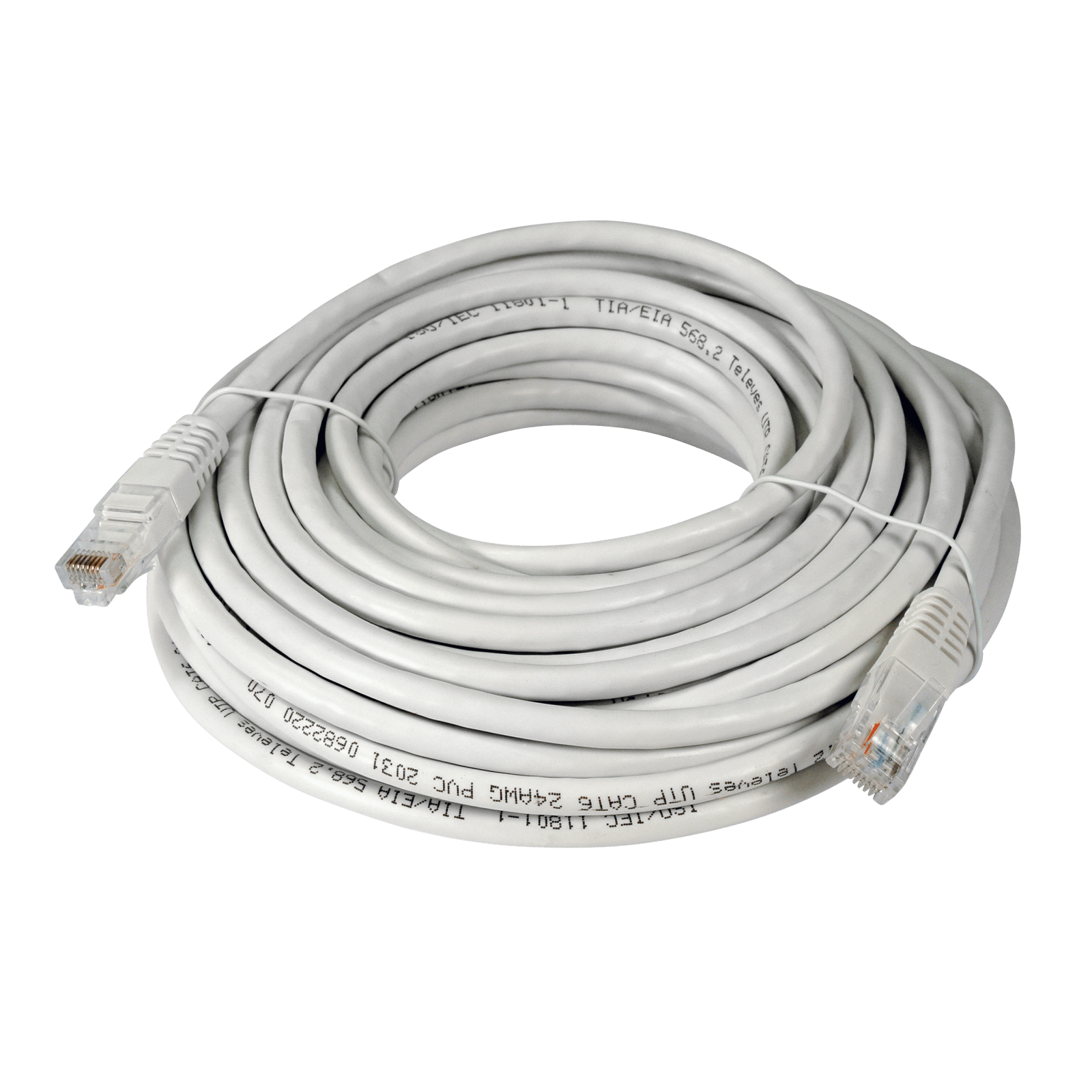 TELEVES - Cavo patch Ethernet Cat6 UTP in rame PVC, bianco, lunghezza 10 metri.