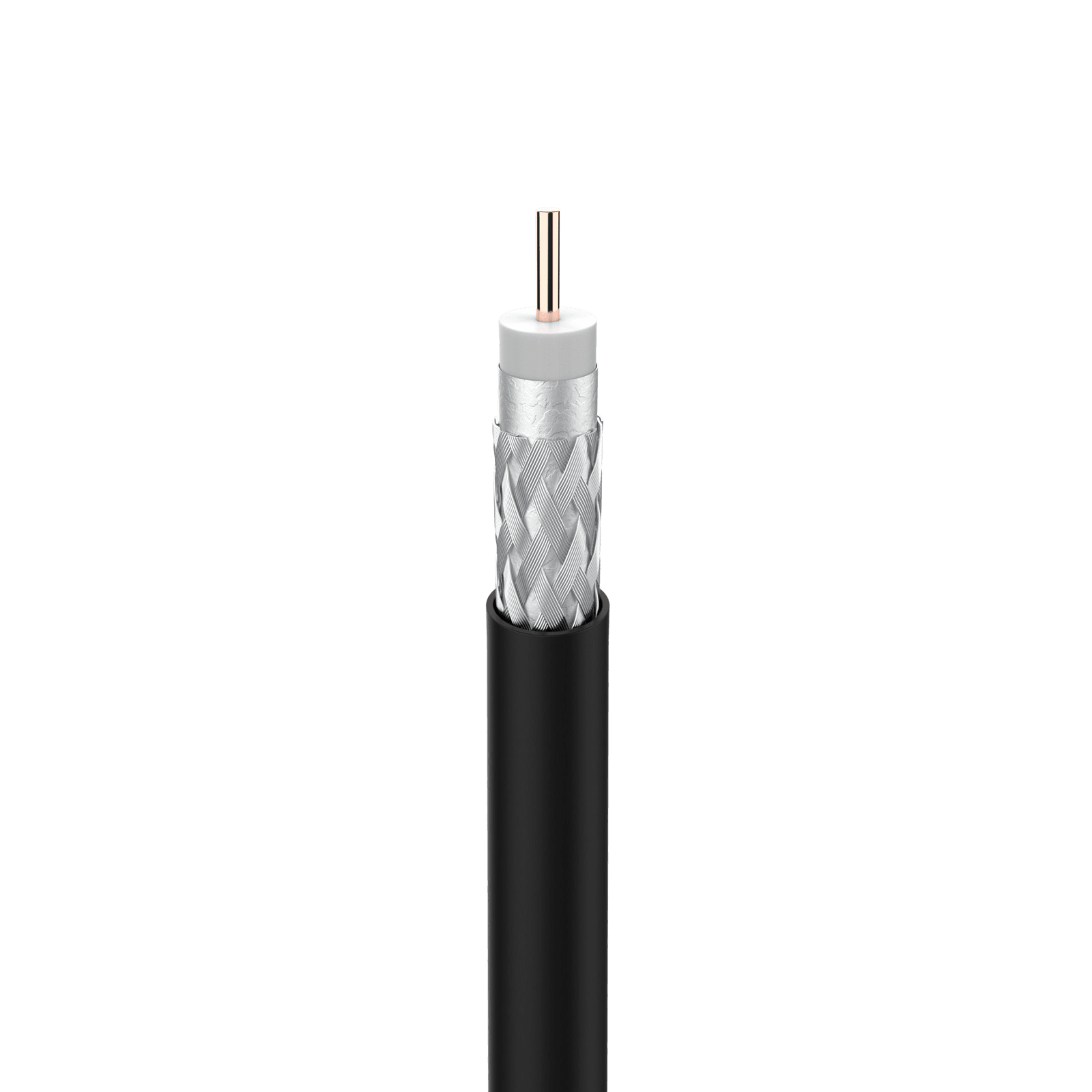 TELEVES - Cavo coassiale 6,6mm PE nero 250m/bob classe A T100, 16PAtC Euroclasse Fca e schermatura.