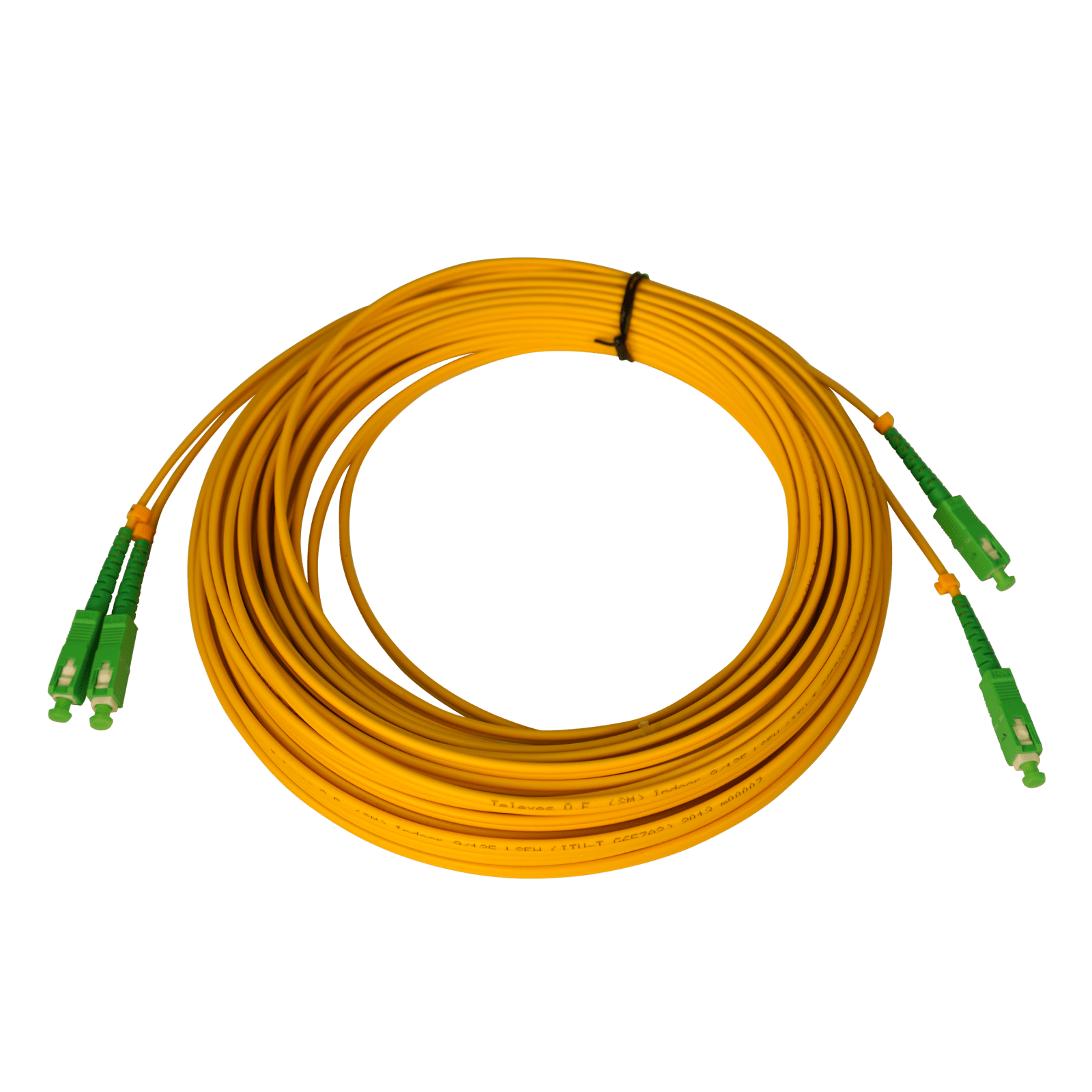 TELEVES - Bretella duplex fibra ottica SC/APC, monomodale LSFH Euroclasse Dca 25M da interno.