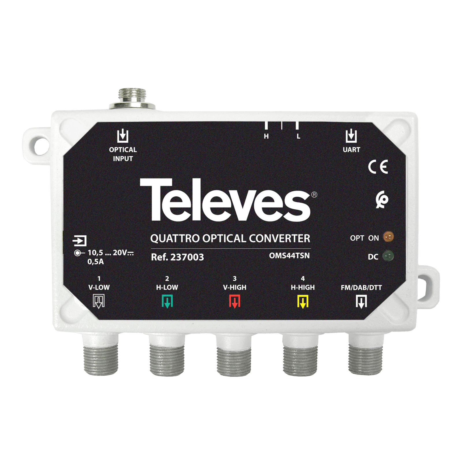 TELEVES - Convertitore ottico a RF Quattro FM/DAB/UHF/SAT.
