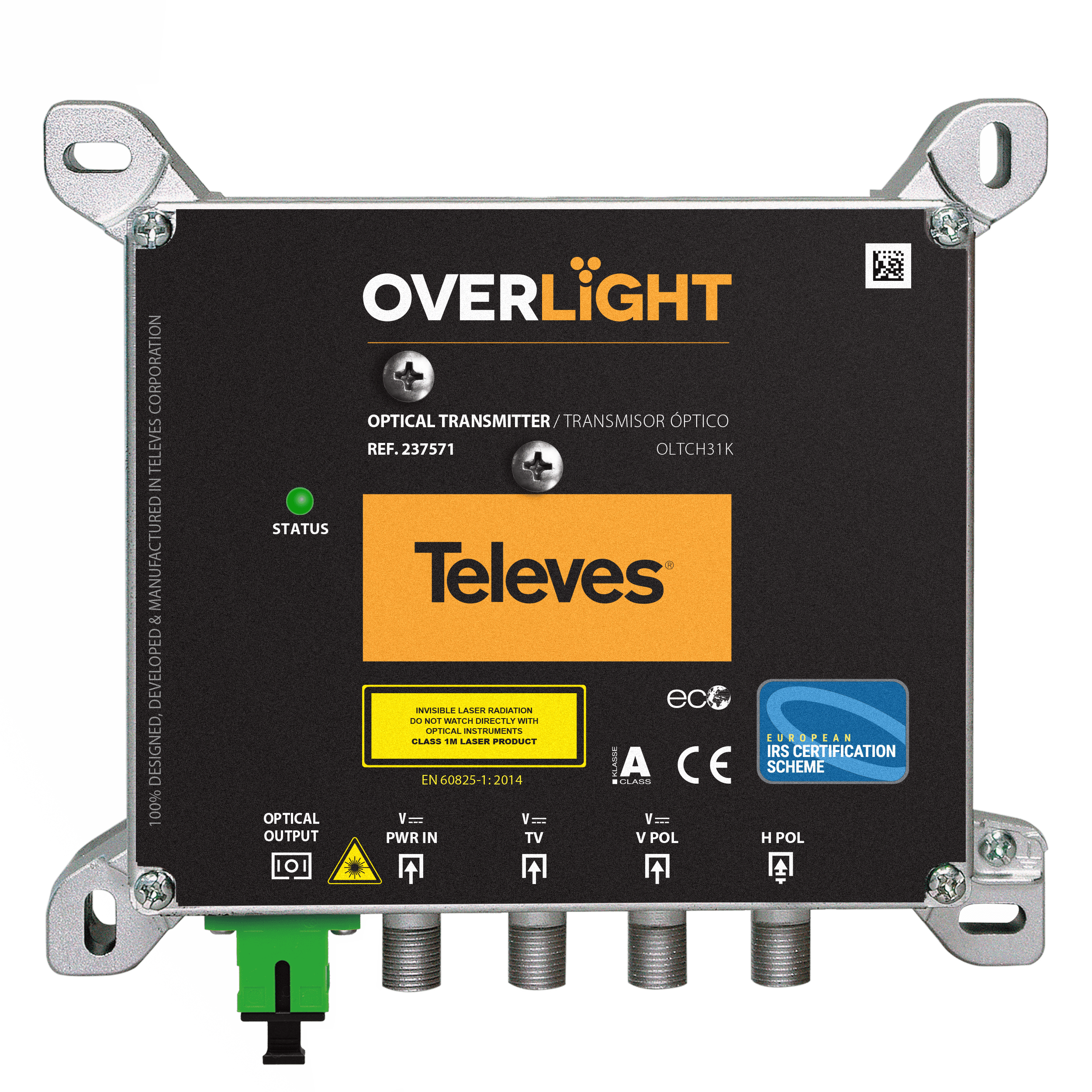TELEVES - Trasmettitore ottico Overlight DWDM, Uso interno, DAB/UHF/SAT, C31, Pwr 9 dBm.