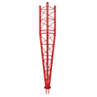 TELEVES - Sezione inferiore basculante, Galvanizzato a caldo + Pittura Traliccio 550, GC+ROSS 3M.