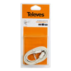 TELEVES - Prolunga cavo coassiale 1,5M bianco connettori IEC maschio femmina.