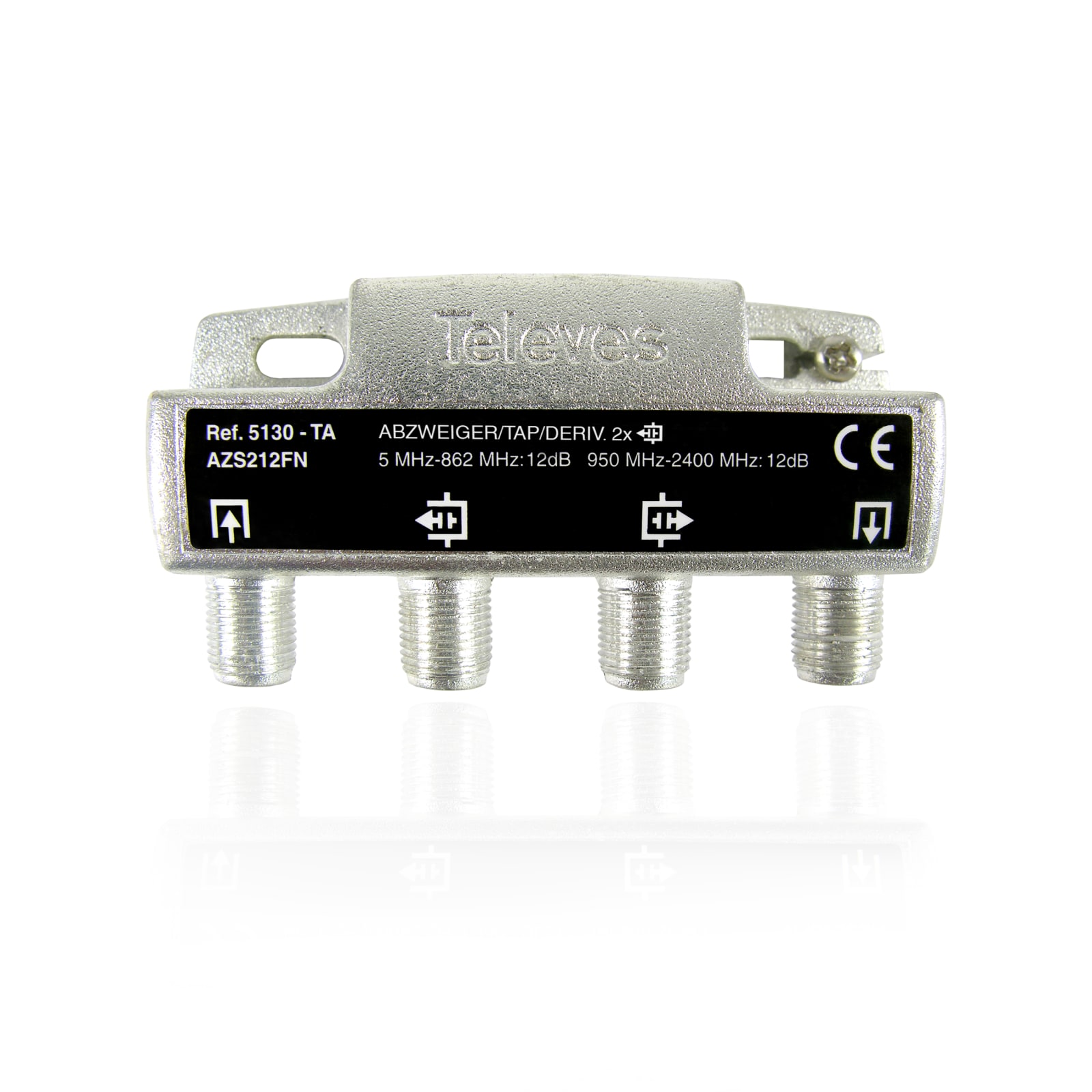 TELEVES - Derivatore 5-2400MHz a 2 vie con guadagno di 12dB F 2D.
