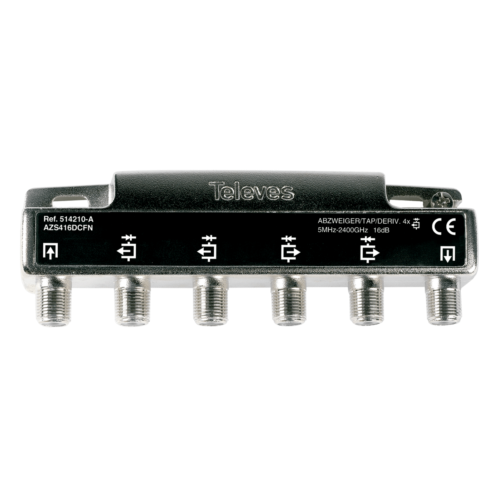 TELEVES - Derivatore 5-2400MHz F 4Vie 16dB + DC con passaggio 5-2400MHz 16dB.