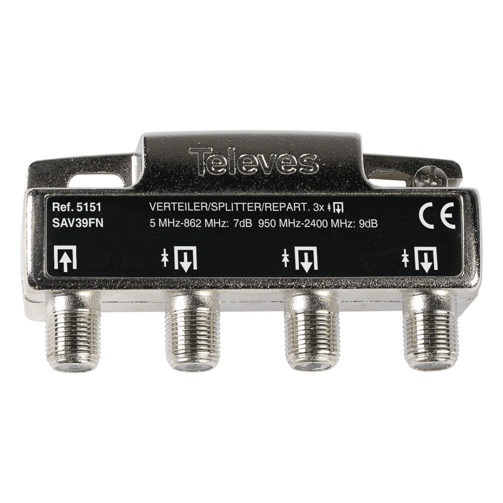 TELEVES - Partitore F 3 vie 5-2400MHz 7/9dB.