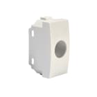 TELEVES - Cover con 1 foro per connettore tipo ABB, chiara e bianca, per prese coassiali.