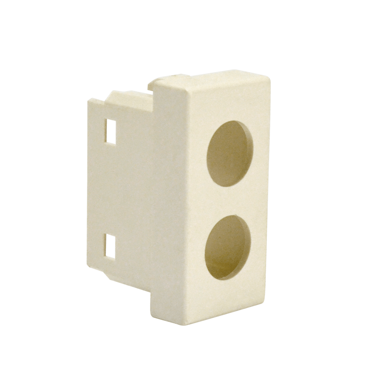 TELEVES - Cover 2 fori tipo Legrand vela bianca plastiche per prese coassiali connettori.