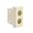 TELEVES - Cover 2 fori tipo Legrand vela bianca plastiche per prese coassiali connettori.