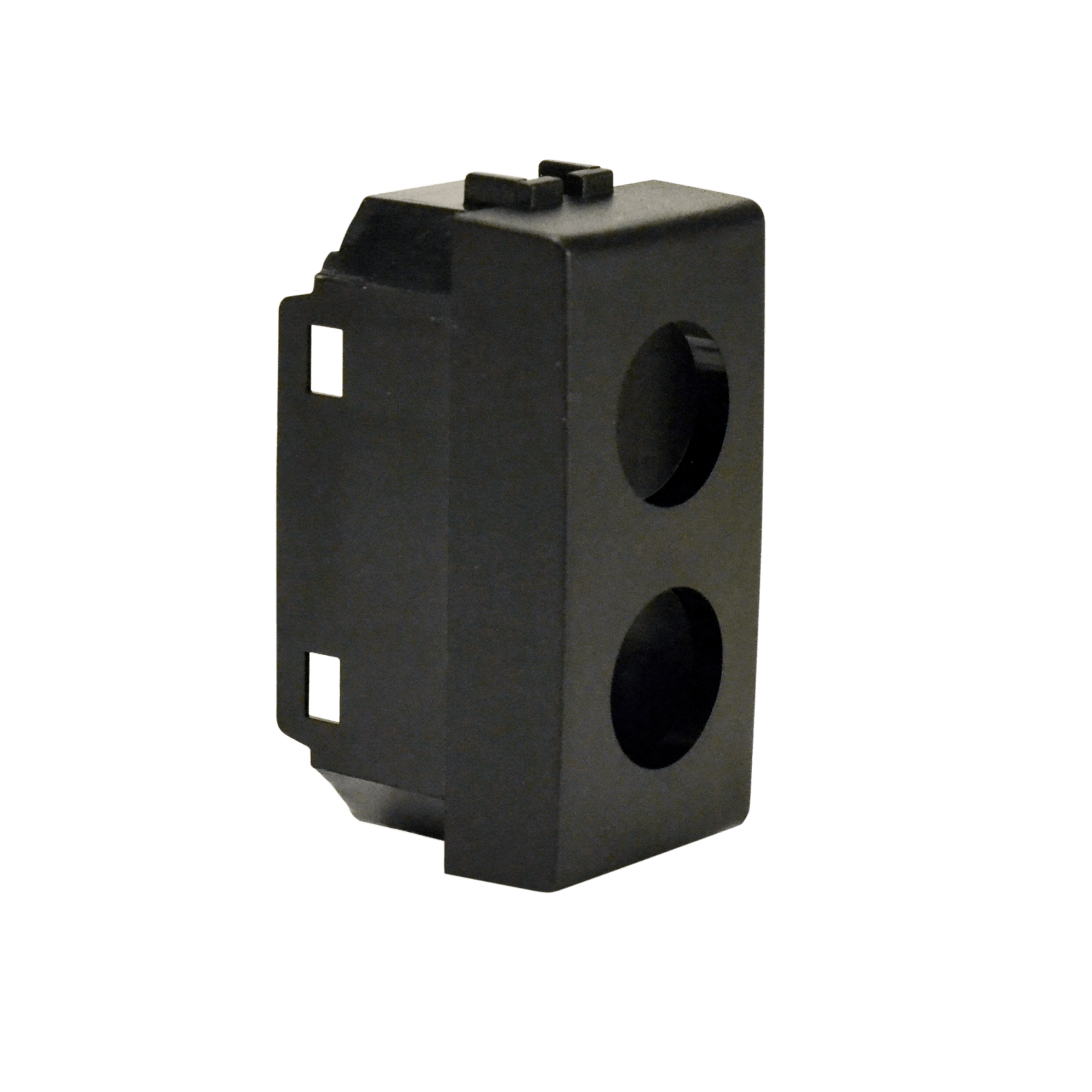 TELEVES - Cover 2 fori tipo Vimar Arke nera Plastiche per prese coassiali 2 connettori.