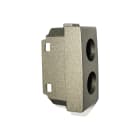 TELEVES - Cover per prese coassiali 2 fori in metallo tipo Vimar Arke, connettori plastici.