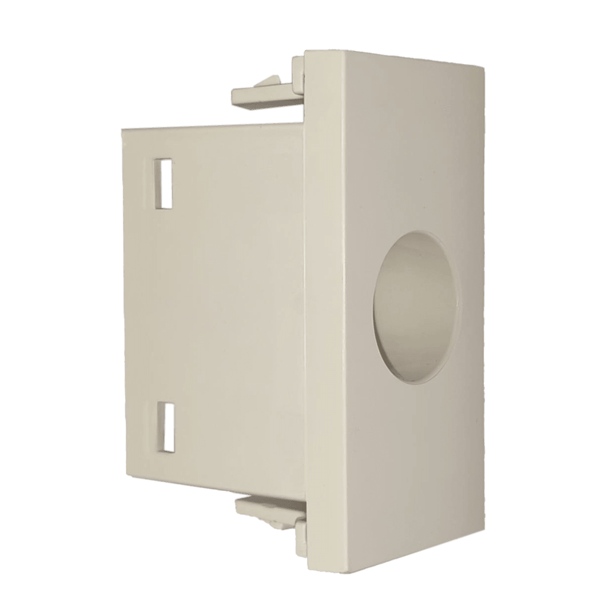TELEVES - Cover con 1 foro per tipo Matix-Go bianco, plastiche per prese coassiali e 1 connettore.