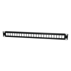 TELEVES - Pannello per rack 19 pollici 1U con capacità fino a 24 connettori RJ45.