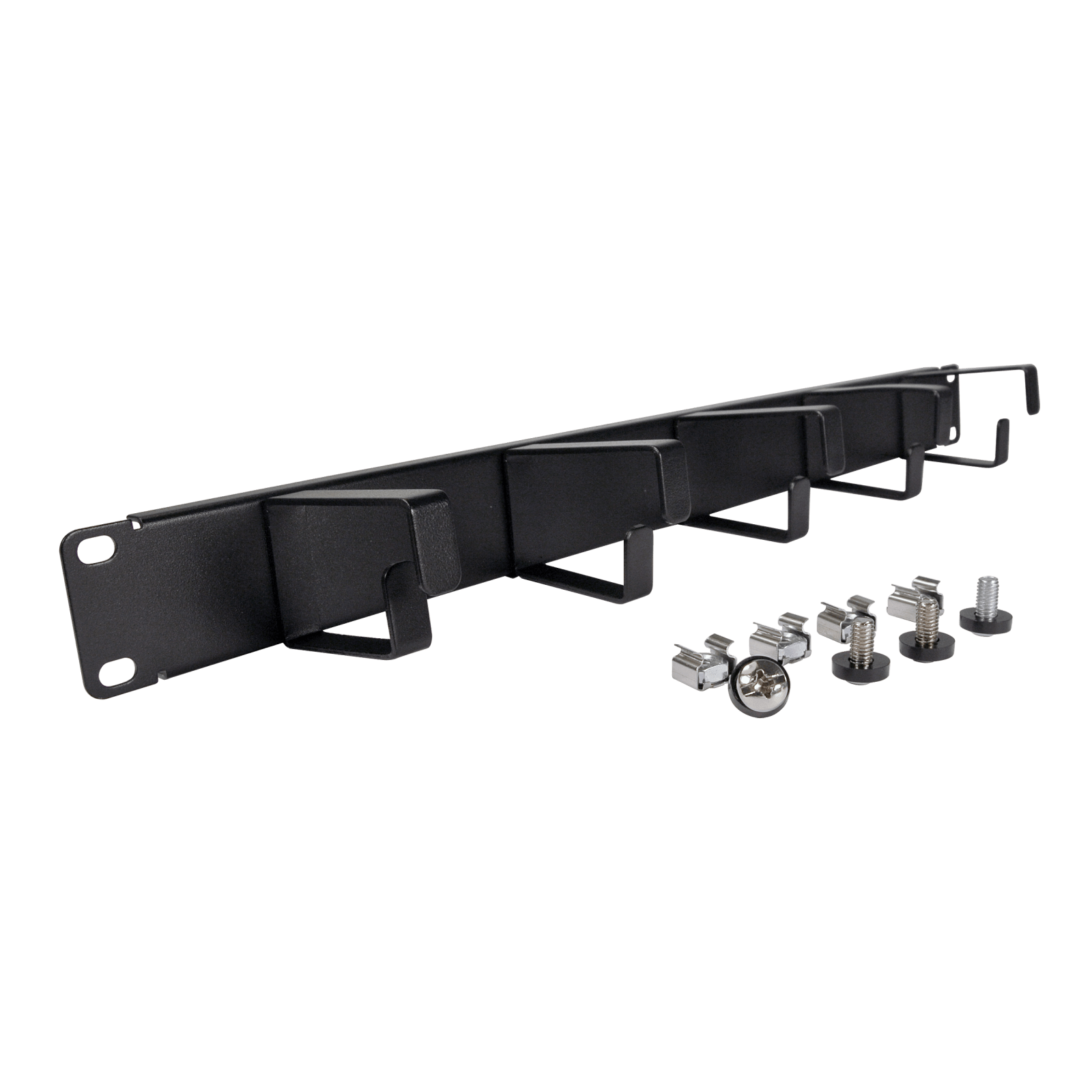 TELEVES - Pannello passacavi per rack 19 pollici 1U con 5 anelli.