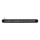 TELEVES - Pannello per rack 19'' con passacavo 1U, capacità fino a 24 adattatori RJ45.