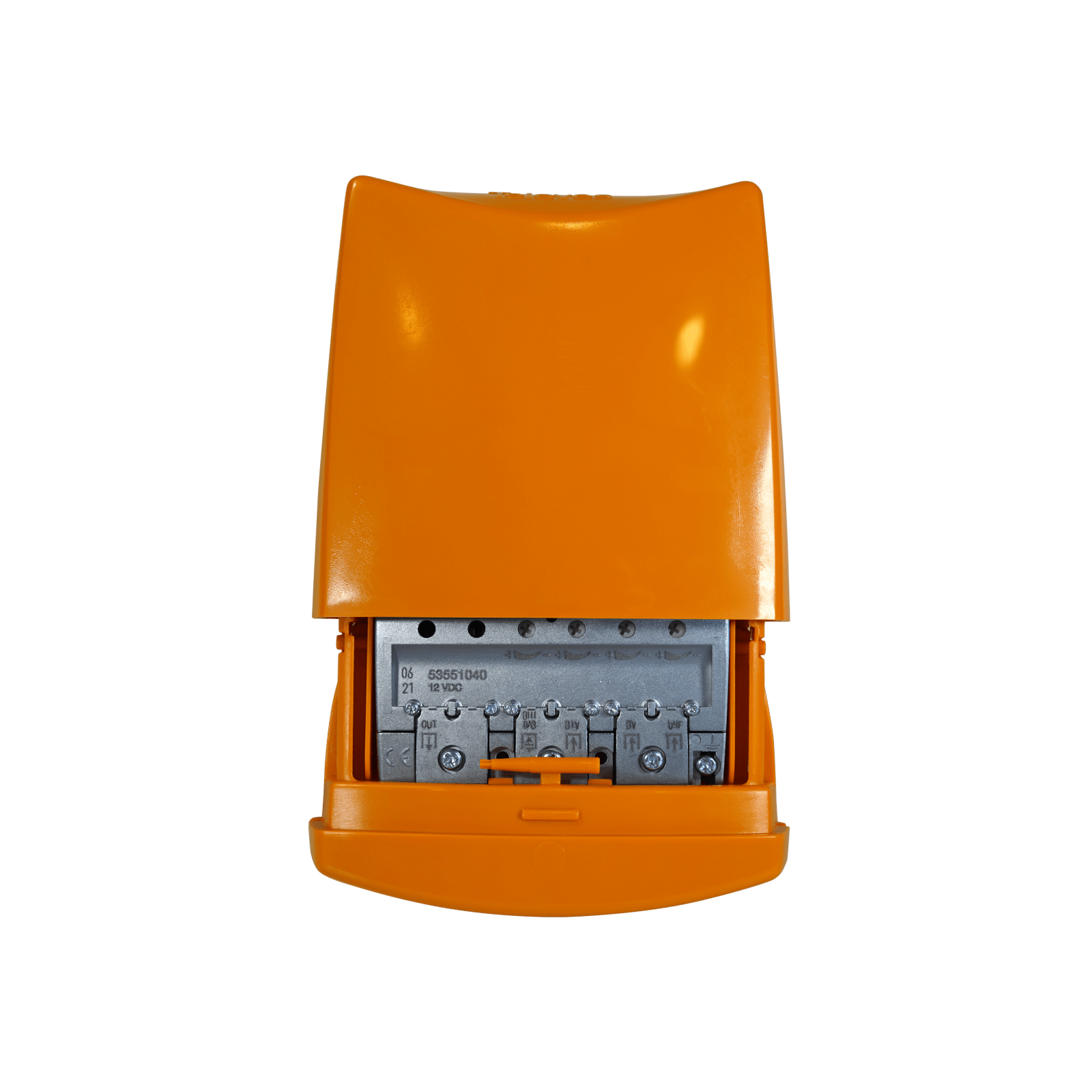 TELEVES - Amplificatore da palo 12V 4 ingressi BIII/DAB-UHF-21...38-42...48/60 basso guadagno (banda divisa)