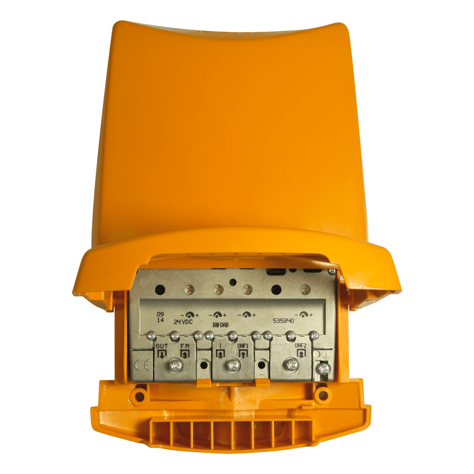 TELEVES - Amplificatore da palo ad alto guadagno LTE790, 4 ingressi: FM-BIII/DAB-UHF-UHF, 1mo Dividendo Digitale.