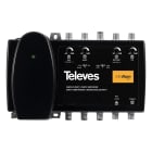 TELEVES - Centrale amplificatore 4 ingressi FM-3-U-V G35/45dB larga banda MiniKom F: FM-BIII/DAB-UHF-UHF.
