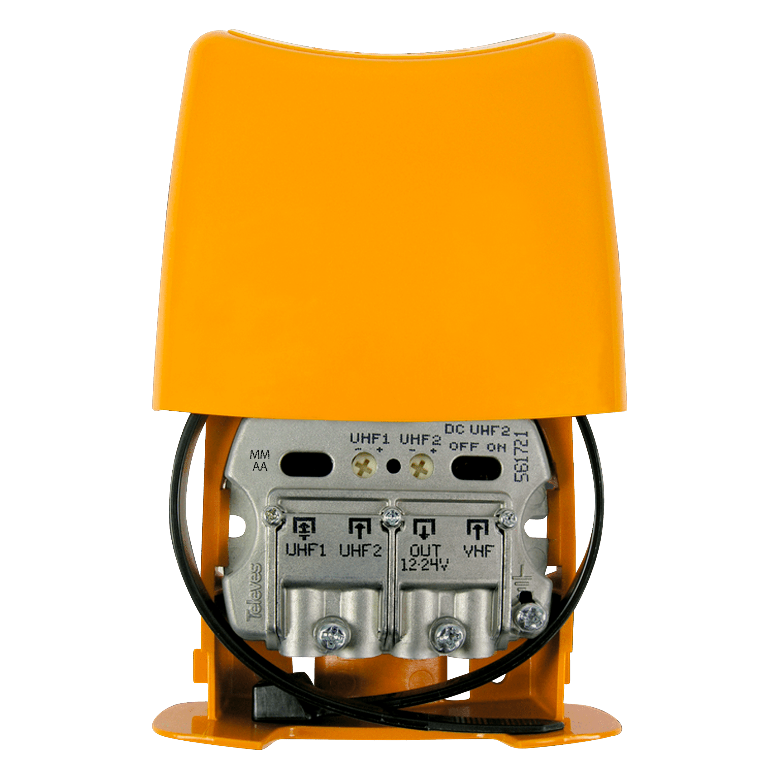 TELEVES - Amplificatore da palo NanoKom 12-24V 3 ingressi: UHF-VHFmix LTE700, 2do Dividendo Digitale.