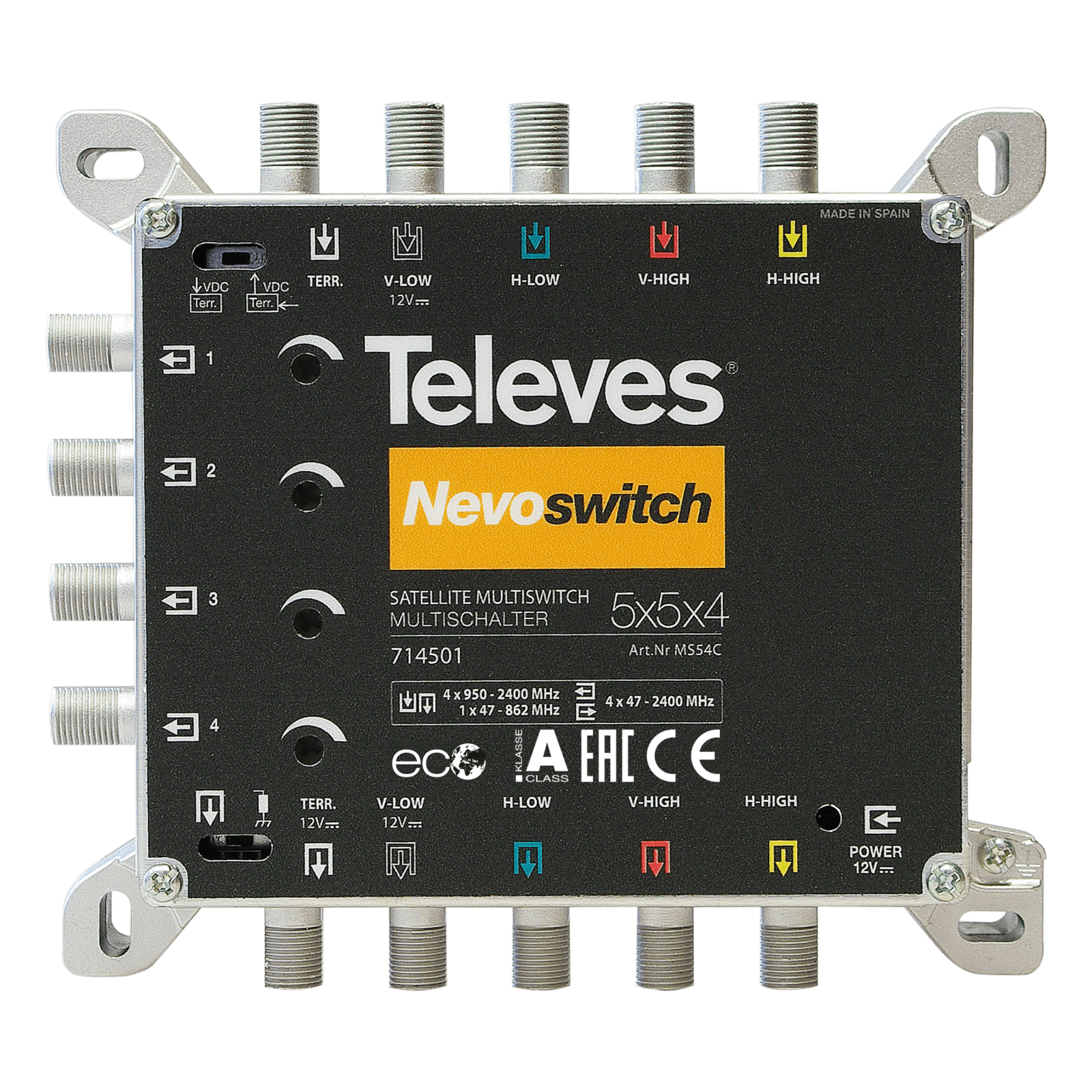 TELEVES - NevoSwitch 5x5x4 ingressi/uscite termocascata.