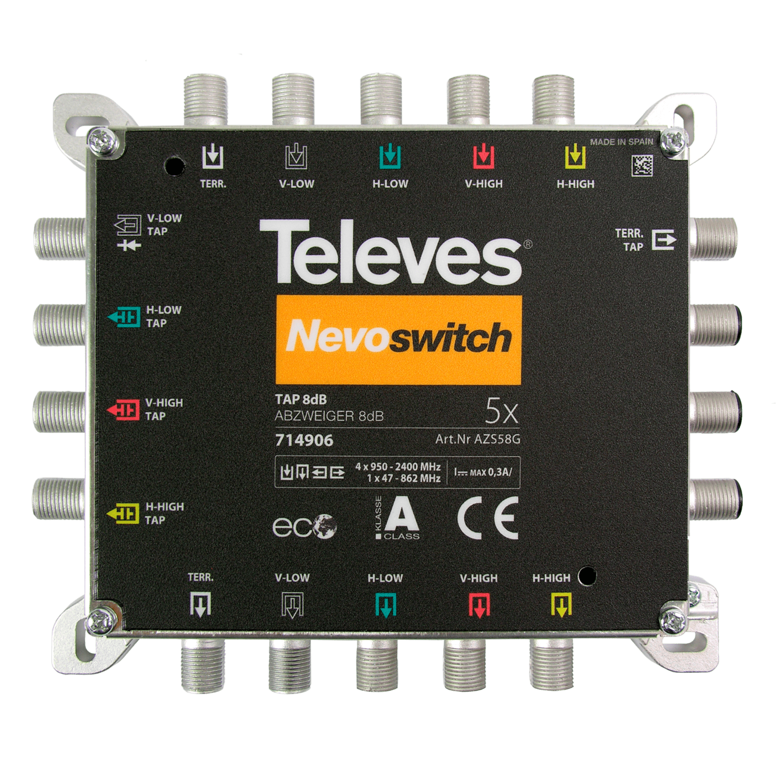 TELEVES - Derivatore NevoSwitch 5 ingressi 8dB.
