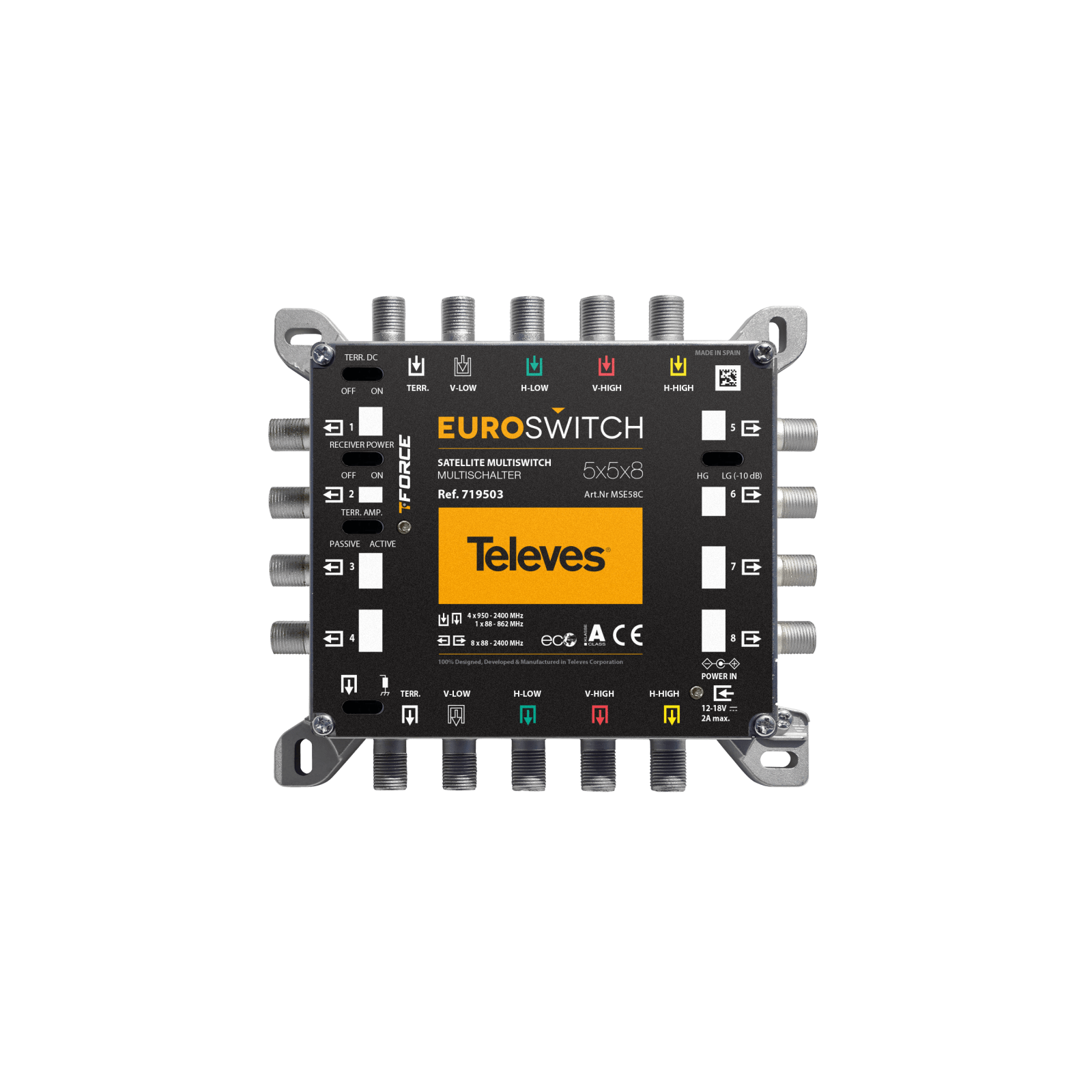TELEVES - Euroswitch 5 ingressi - 8 uscite Terminal/Cascata.