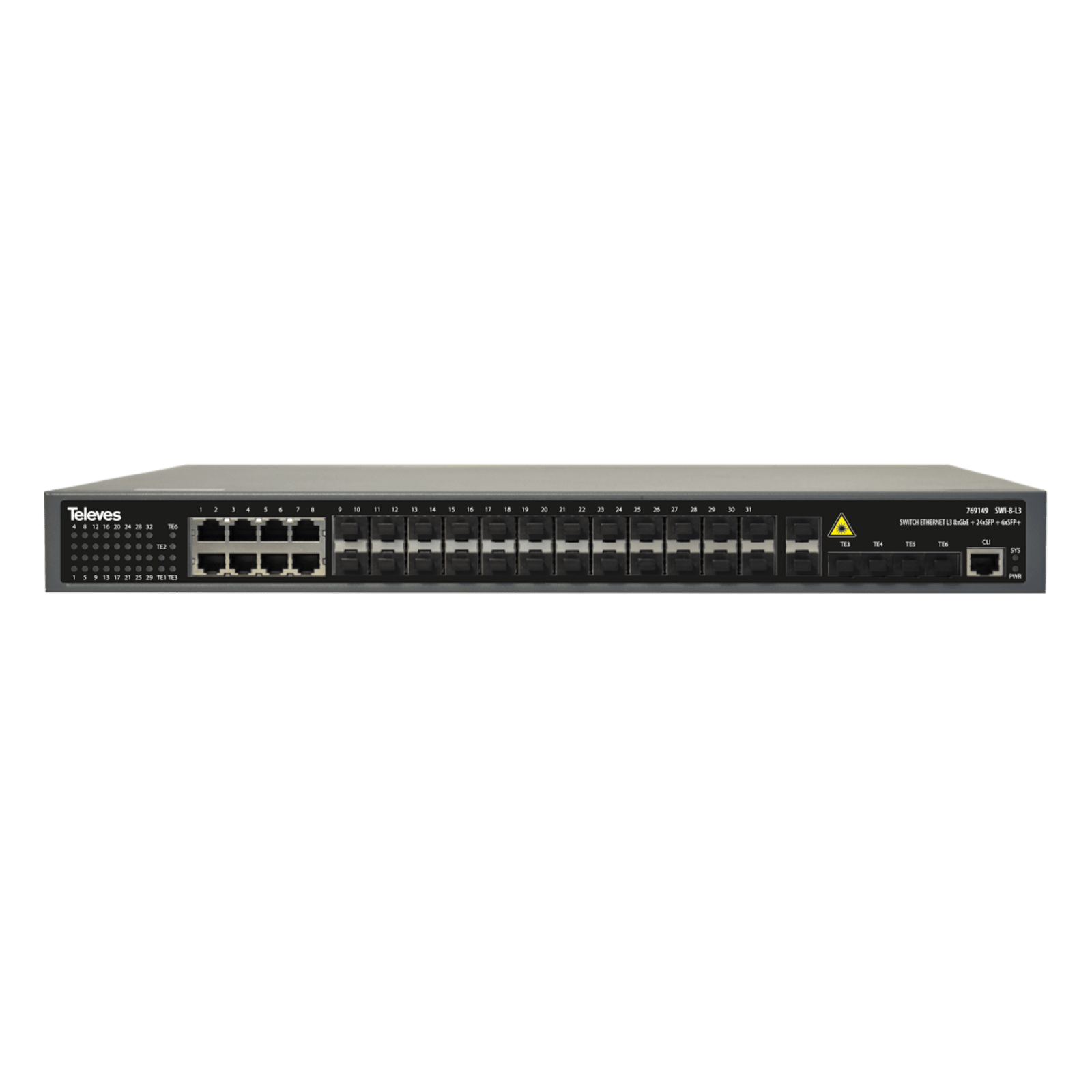 TELEVES - Switch Ethernet Layer 3 8xGbE + 24xSFP (1Gbps) + 6xSFP+ (10Gbps)