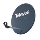 TELEVES - Parabola di alluminio ISD 630 63x57cm con guadagno di 36,2dBi e griglia inclusa, dimensioni 1U.