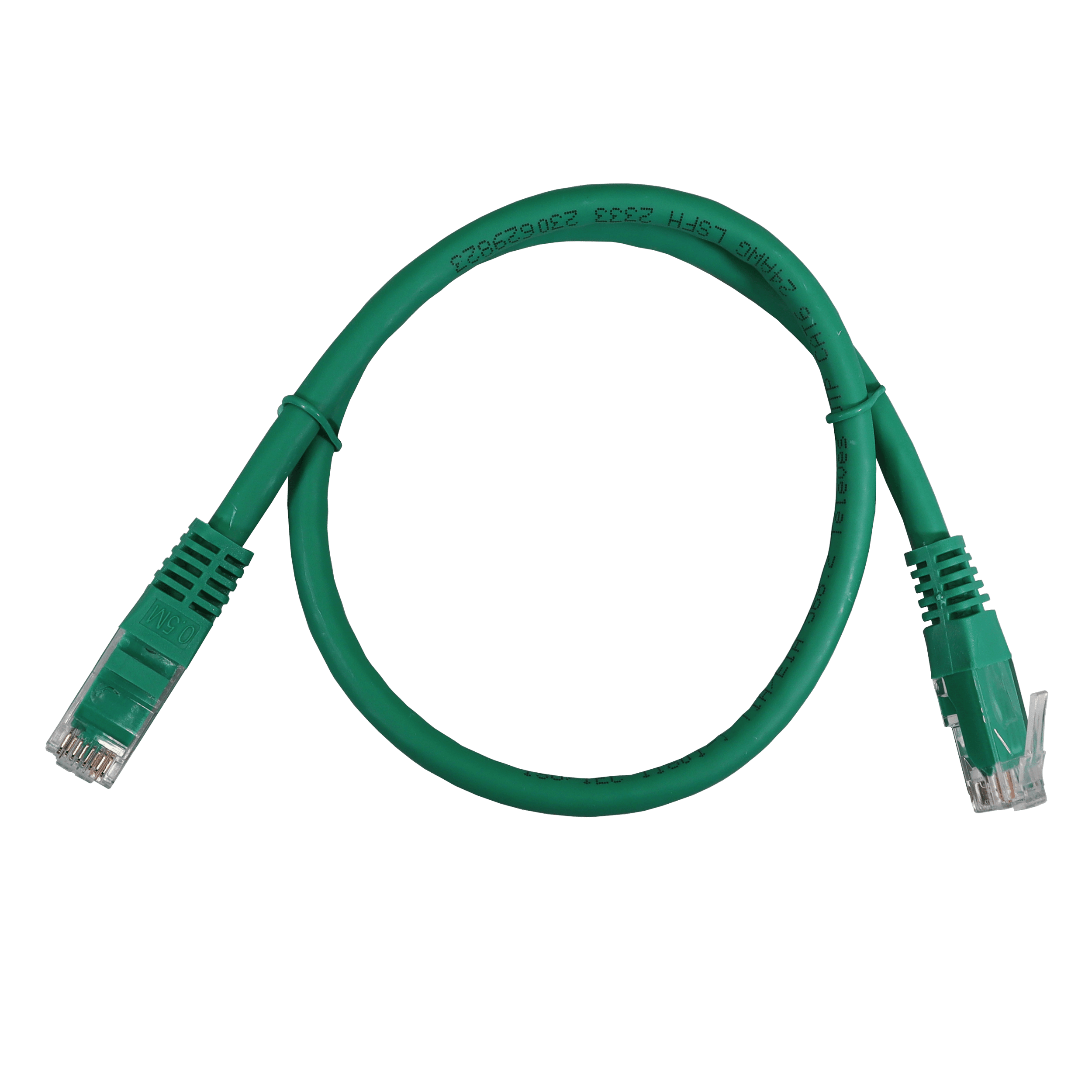 TELEVES - Cavo patch Ethernet U/UTP Cat6 LSFH, verde, 0,5m.