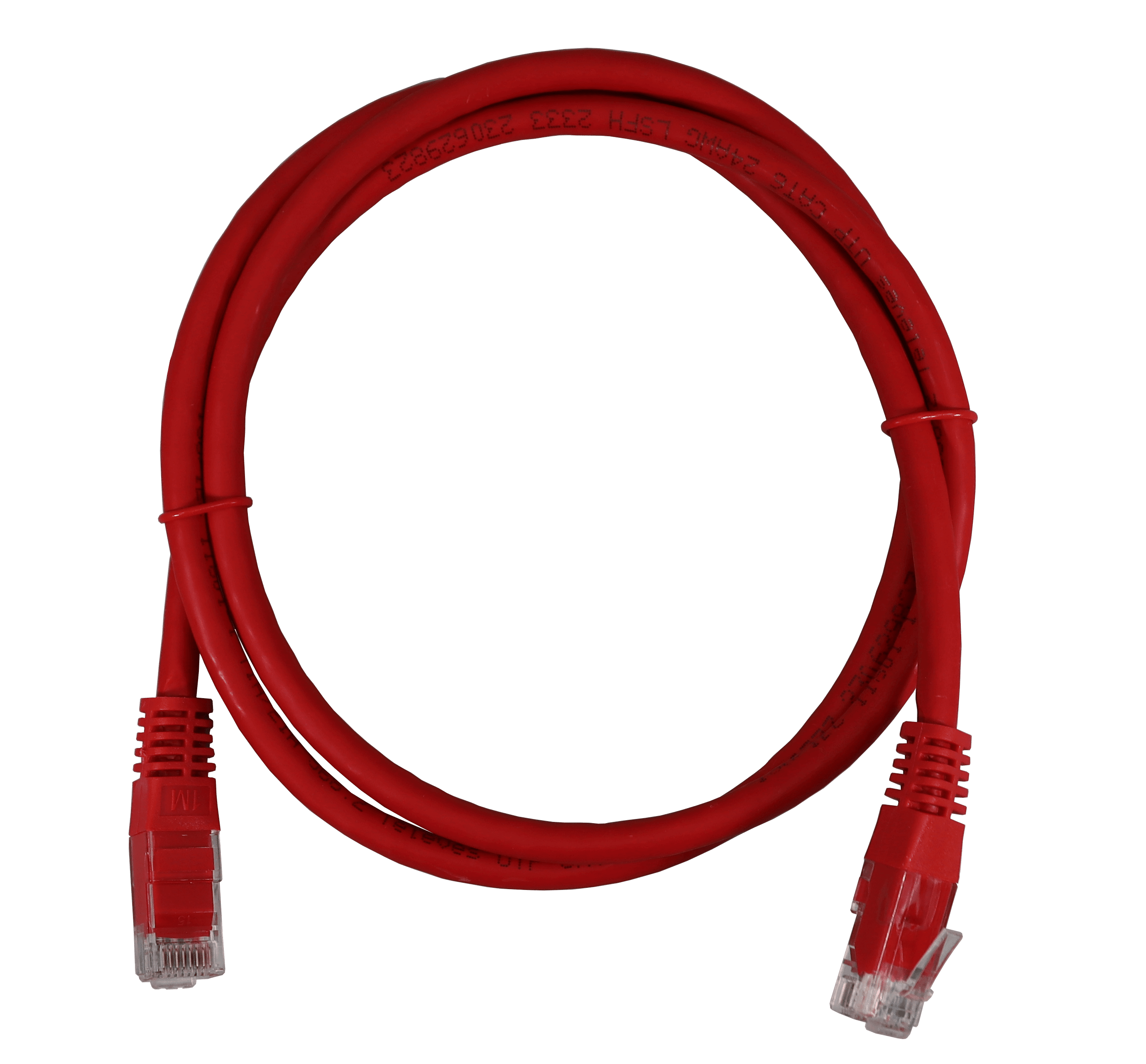 TELEVES - Cavo patch Ethernet U/UTP Cat6 LSFH rosso 1m.