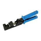 TELEVES - Pinza professionale per crimpatura connettori RJ45 Cat6 e utensile per taglio e finitura connettori femmina RJ45.