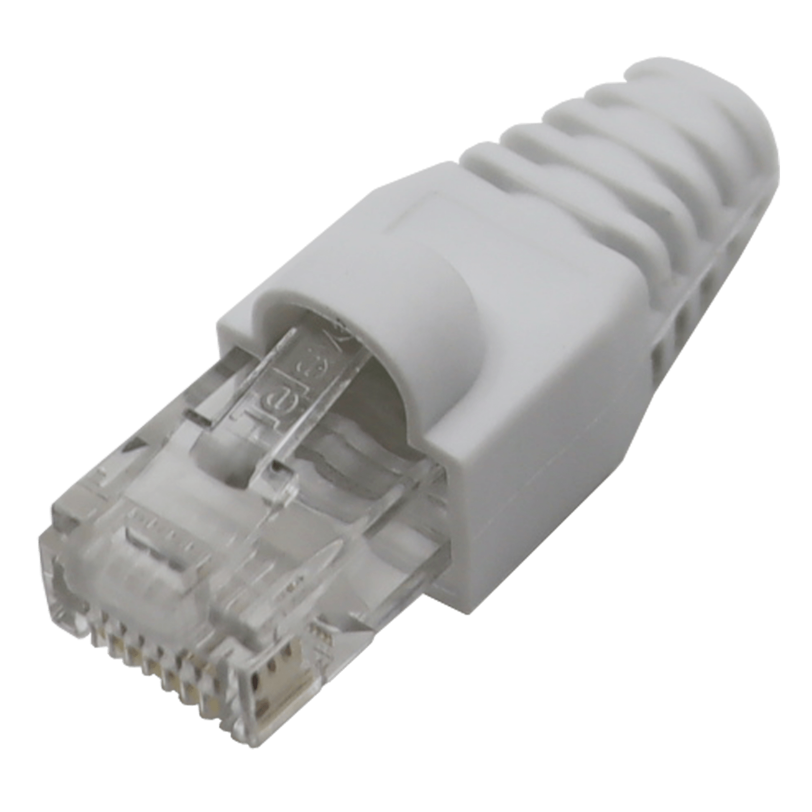 TELEVES - Connettore RJ45 UTP Cat 6 maschio pass through per cavi dati + Manicotto in PVC.
