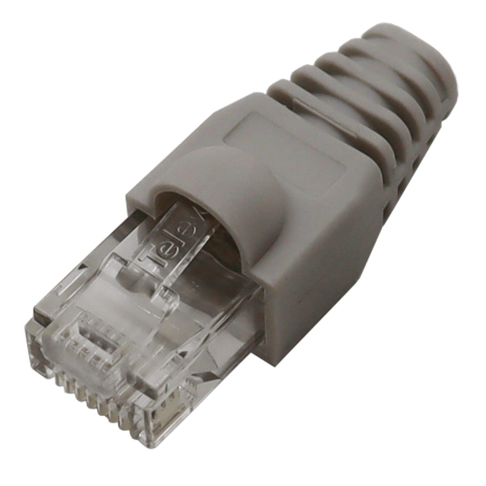 TELEVES - Connettore RJ45 UTP Cat 6 maschio pass through per cavi dati + Manicotto PVC.