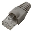 TELEVES - Connettore RJ45 UTP Cat 6 maschio pass through per cavi dati + Manicotto PVC.