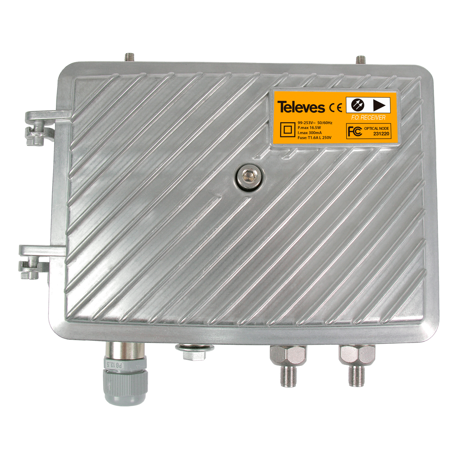 TELEVES - Ricevitore ottico da intemperie CATV, con tecnologia OLC 1200...1600nm per RX F.O. MATV S/RITORNO LOCALE.