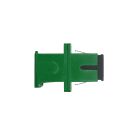 TELEVES - Adattatore SC/APC Femmina-Femmina Duplex Monomodale con tappo autobloccante, colore Verde. 233203