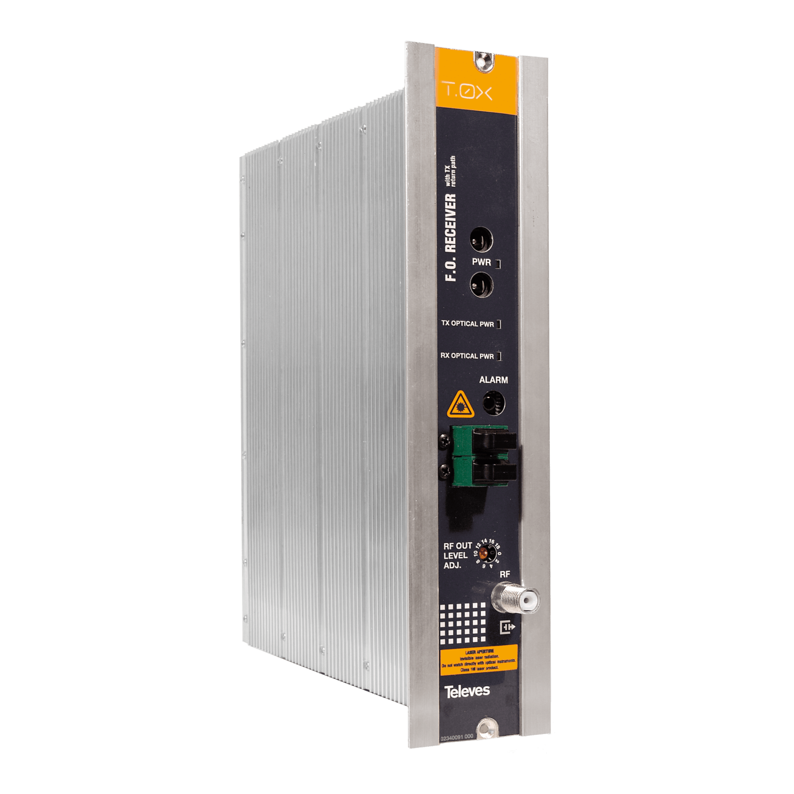 TELEVES - T0X-RX F.O. 1200...1600nm SC/APC C/RIT. 3dB, Ricevitore ottico SMATV con l'emissione del canale di ritorno 1200...1600nm, Ritorno: 1310nm Po 3dBm.