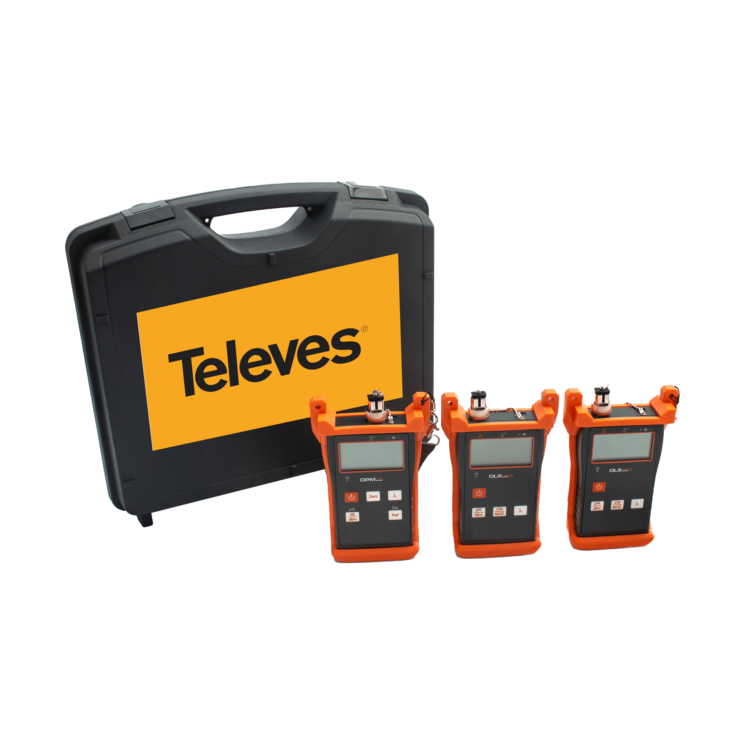 TELEVES - Kit di misura dell'attenuazione su fibra ottica: SM/MM.