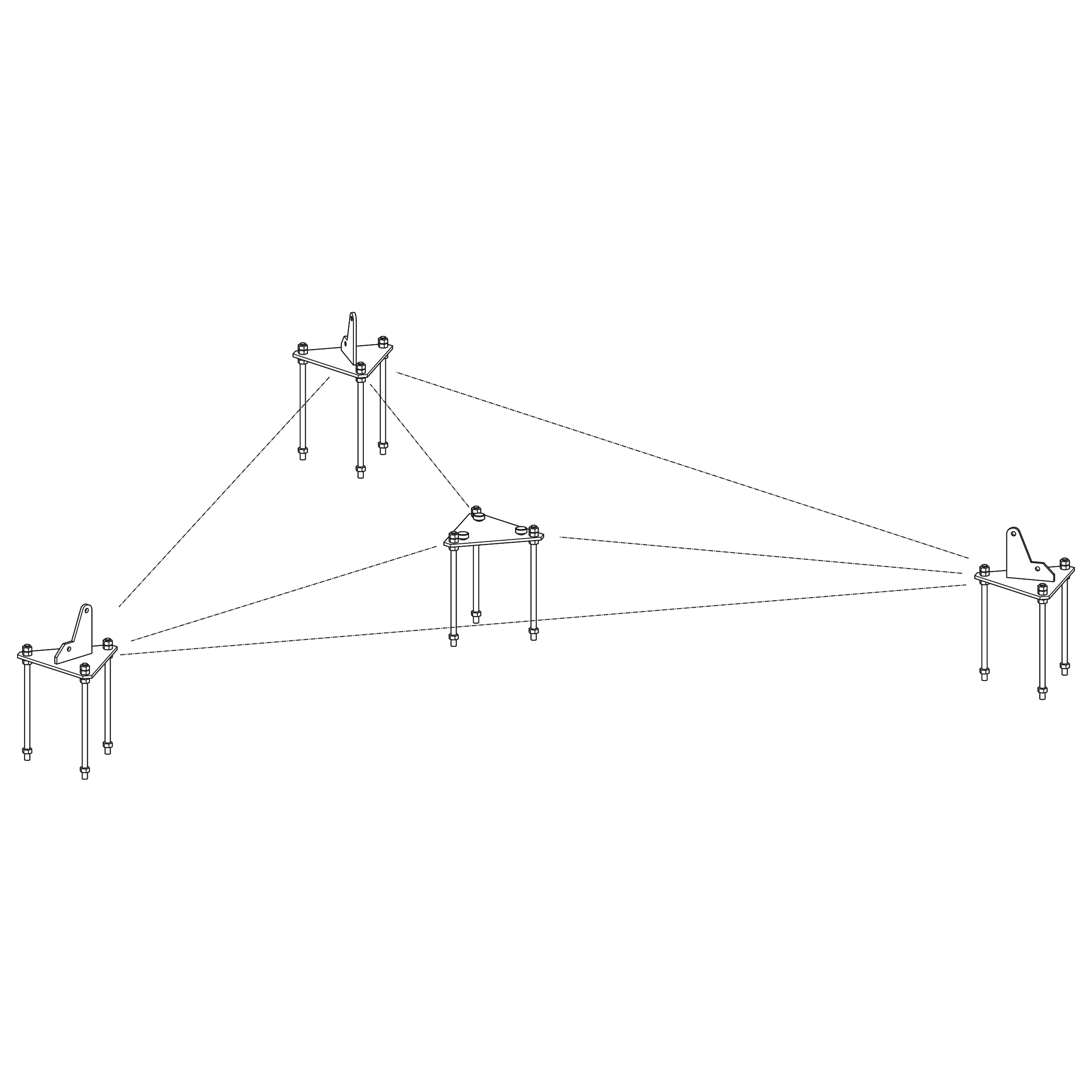 TELEVES - Tralicci Q1500 Basi Torre Acciaio Inox.